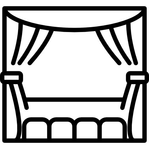 Theater stage for a movie